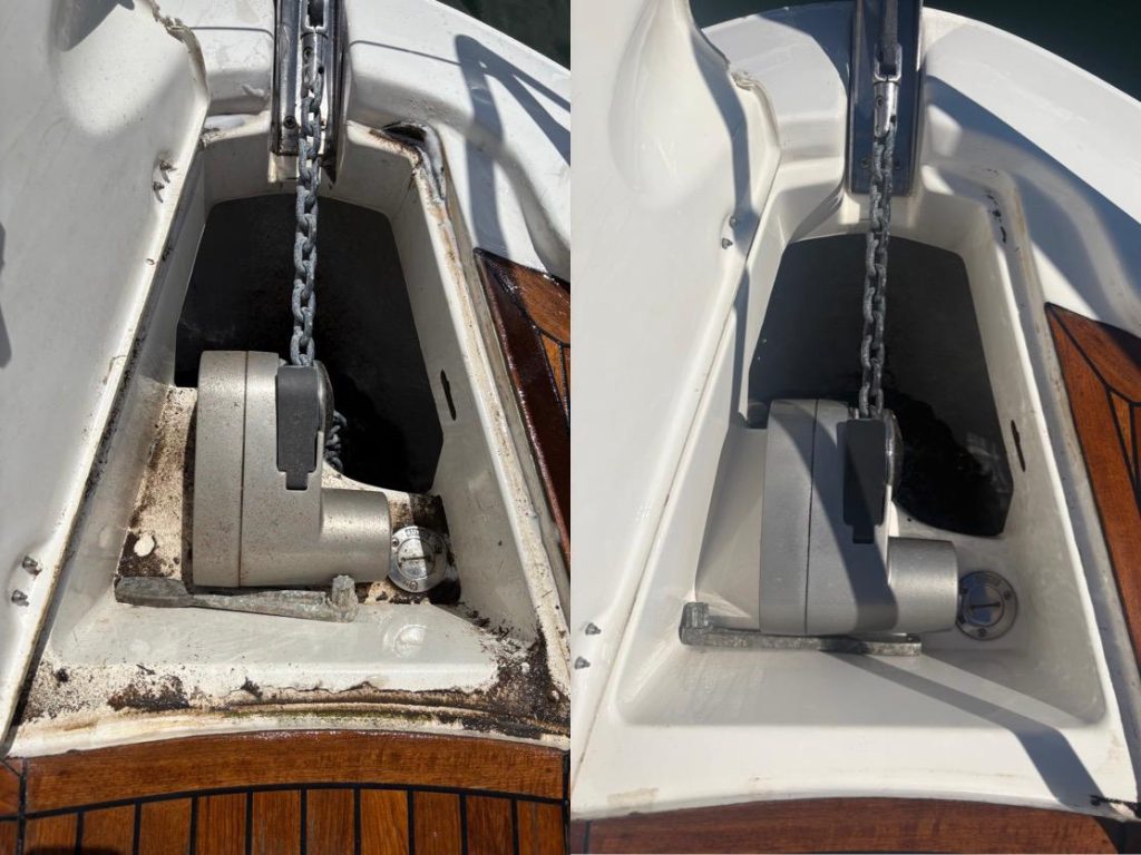 NETTOYAGE D'UN BAVARIA 33 AU CAP D'AGDE