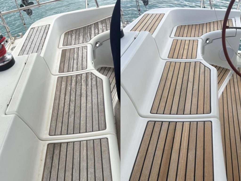 nettoyage cockpit voilier Méditerranée