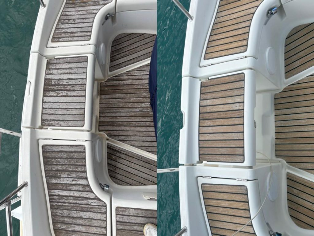 nettoyage cockpit voilier Méditerranée